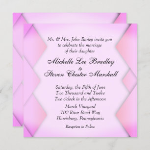 Pink Weave Invitation
