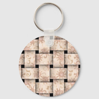 pink weave keychain