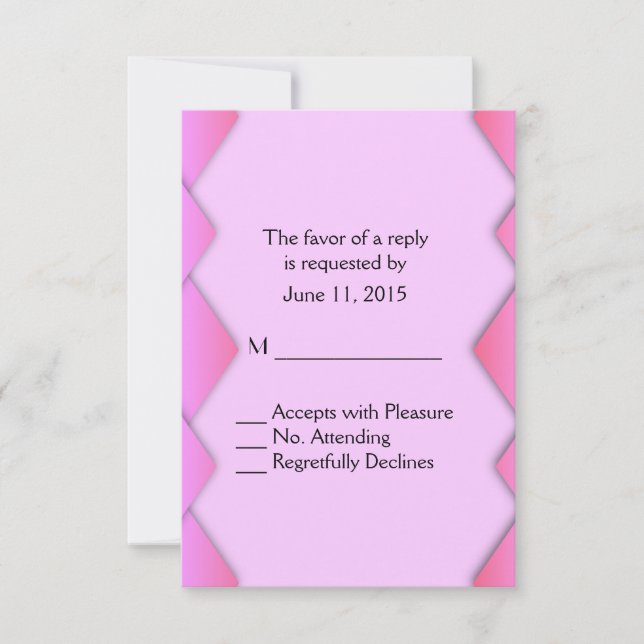 Pink Weave RSVP Card (Front)