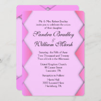 Pink Weave Wedding Invitation