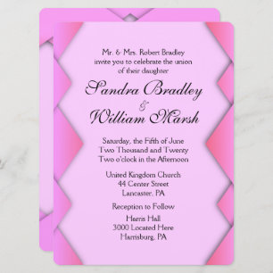 Pink Weave Wedding Invitation