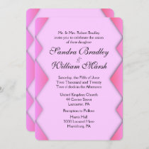 Pink Weave Wedding Invitation 5"x 7"