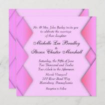 Pink Weave Wedding Wedding Invitation