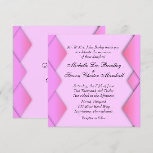 Pink Weave Wedding Wedding Invitation