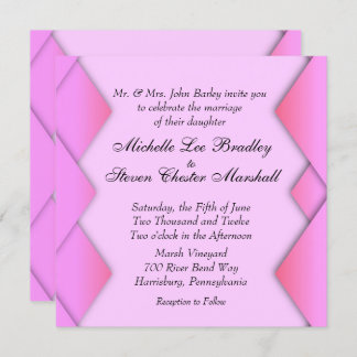 Pink Weave Wedding Wedding Invitation