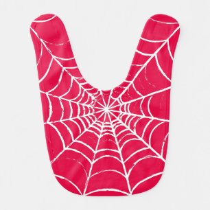 Pink Web Baby Bib