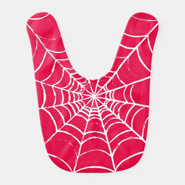 Pink Web Baby Bib (Front)