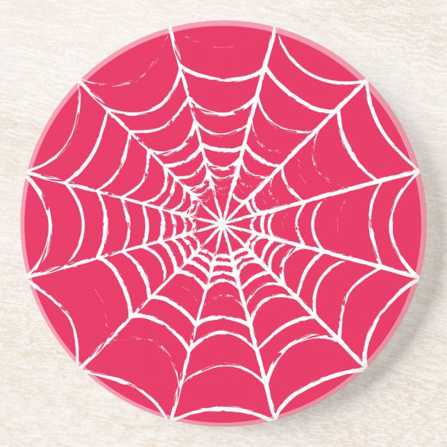 Pink Web Coaster (Front)