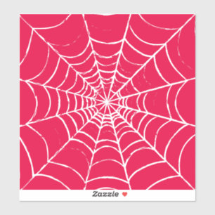 Pink Web Custom-Cut Vinyl Stickers