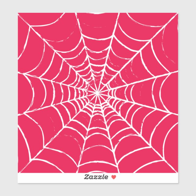 Pink Web Custom-Cut Vinyl Stickers (Sheet)