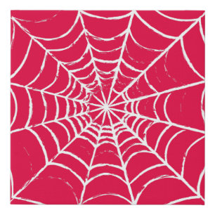 Pink Web Faux Canvas Print