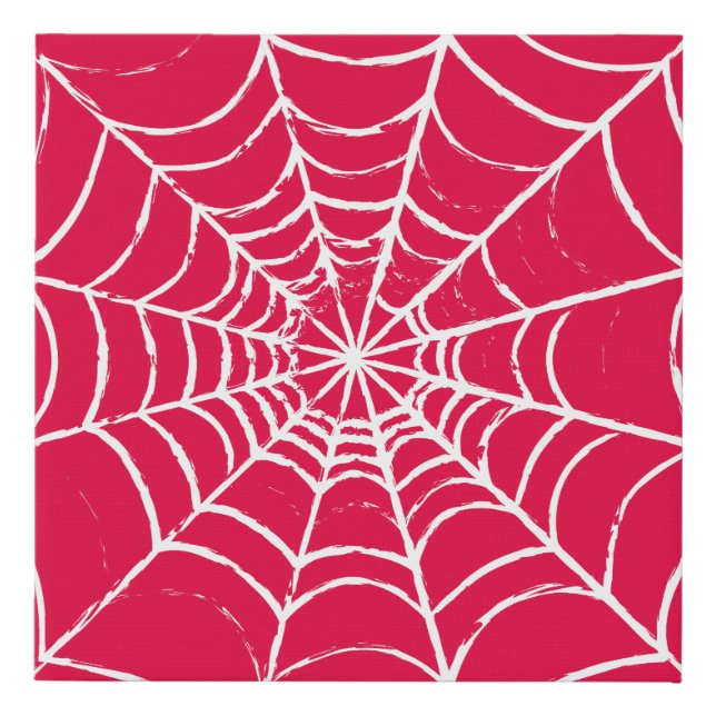 Pink Web Faux Canvas Print (Front)