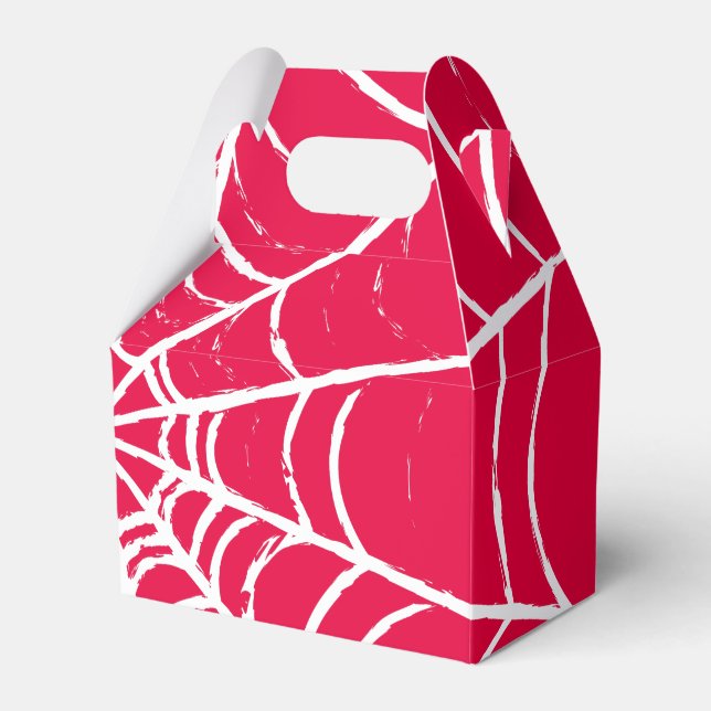 Pink Web Favor Boxes (Front Side)