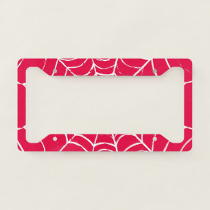 Pink Web License Plate Frame