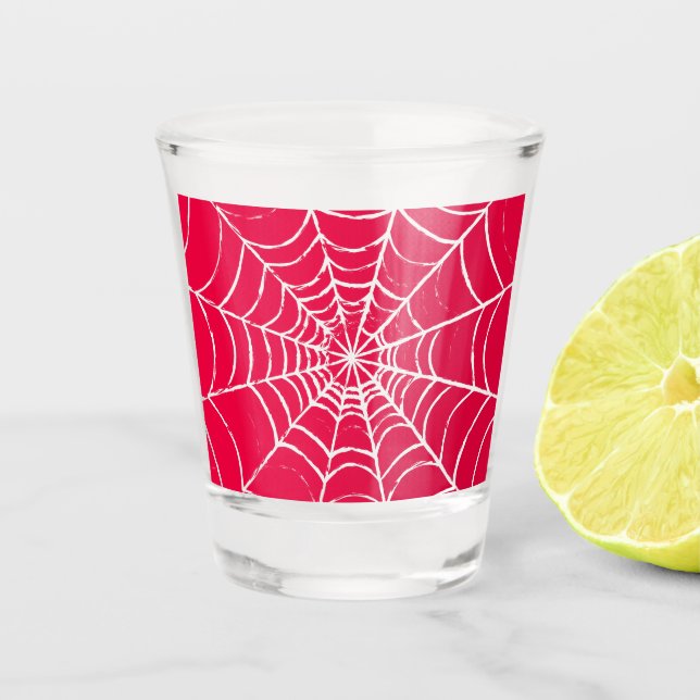 Pink Web Shot Glass (Front)