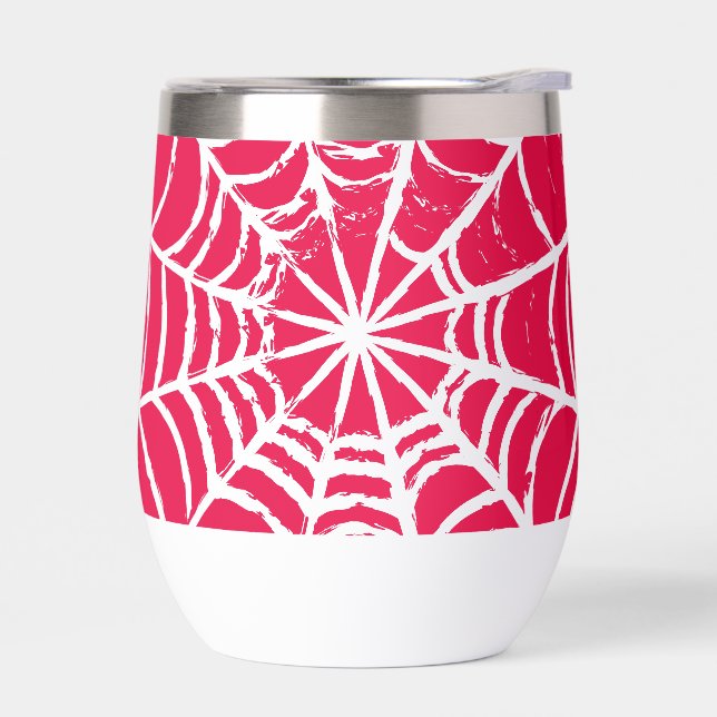 Pink Web Thermal Wine Tumbler (Left)