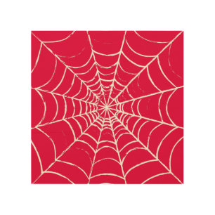 Pink Web Wood Wall Art