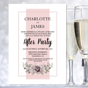 Pink Wedding After Party Invitation