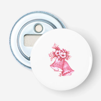 Pink Wedding Bells Bottle Opener