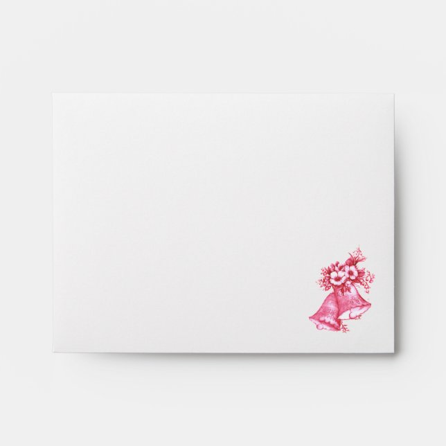 Pink Wedding Bells Envelope (Front)