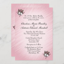 Pink Wedding Bells Invitation