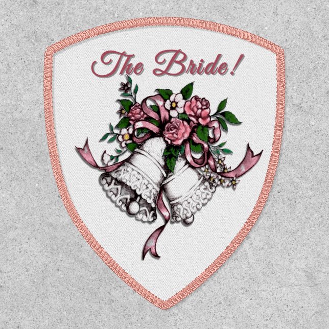Pink Wedding Bells The Bride Patch (Front)