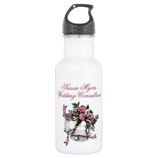 Pink Wedding Bells Water Bottle
