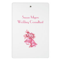Pink Wedding Bells Wedding Consultant Mini Clipboard