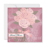 Pink Wedding Bouquet Bridal Shower Invitation