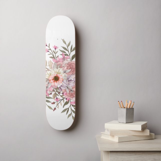 Pink Wedding Bouquet Skateboard (Wall Art)