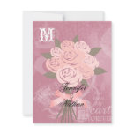 Pink Wedding Bouquet Wedding RSVP Card