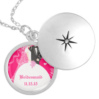 Pink Wedding Bridesmaid Wedding Party Necklace