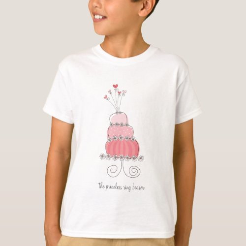Pink Wedding Cake Fun Custom Your Own T_shirt