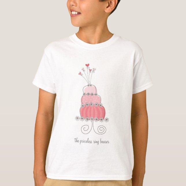 Pink Wedding Cake Fun Custom Your Own T-shirt (Front)