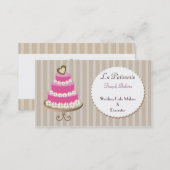 pink Wedding Cake makers business Cards (Front/Back)