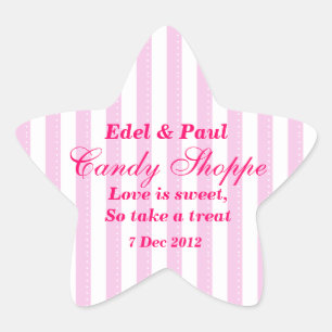 Pink Wedding Candy Shoppe Sticker