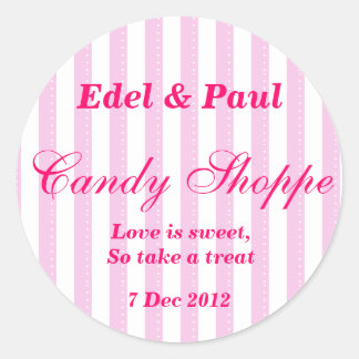 Pink Wedding Candy Shoppe Sticker