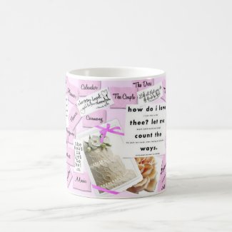 Pink Wedding Coffee Cup Mug
