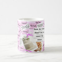 Pink Wedding Coffee Cup Mug