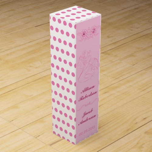 Pink  Wedding collection wine Gift Box
