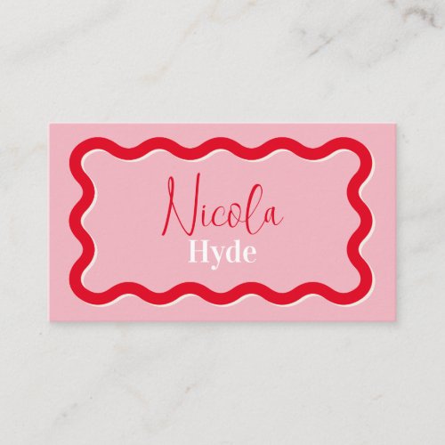 Pink Wedding Flat Place Card