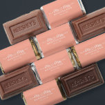 Pink Wedding Heart Arrows Mr Mrs Wedding Hershey's Miniatures<br><div class="desc">Script Wedding Heart Arrows Mr Mrs Wedding Mini Chocolate Candy Bar Wrappers personalized with the happy couple's last name, & wedding date! Easy to customize for the perfect addition to your wedding reception, anniversaries, first Christmas, engagement, etc. Please contact us at cedarandstring@gmail.com if you need assistance with the design or...</div>