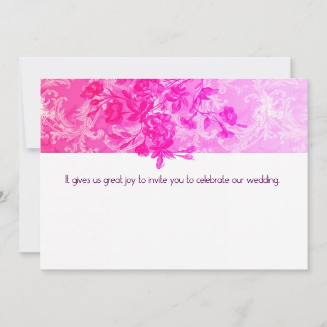 Pink Wedding Invitation (Front)