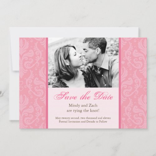 Pink Wedding Invitation Template