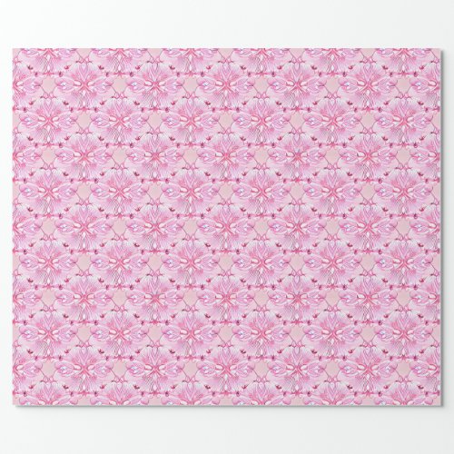 Pink Wedding Mothers Day Valentine Birthday Wrapping Paper
