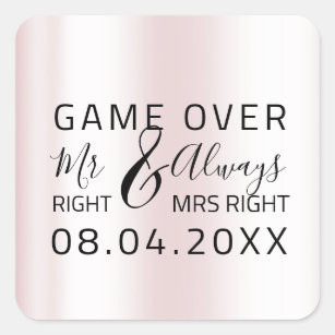 Game Over - Funny Marriage Sticker for Sale by Qkibrat