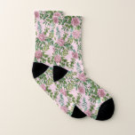 Pink Wedding Pastel Vintage Light Floral Roses Socks<br><div class="desc">Beautiful pastel pink vintage floral is perfect for a light spring garden wedding.  The classic elegant floral is perfect for a light pink theme,  or a traditional wedding.</div>