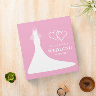 Pink wedding planner binder keepsake photo album