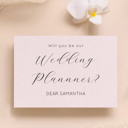 Pink Wedding Planner Proposal  Invitation