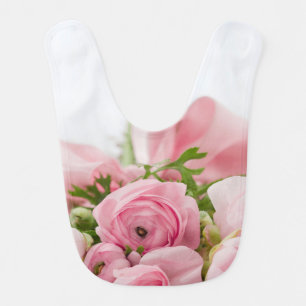 Pink Wedding Roses Baby Bib
